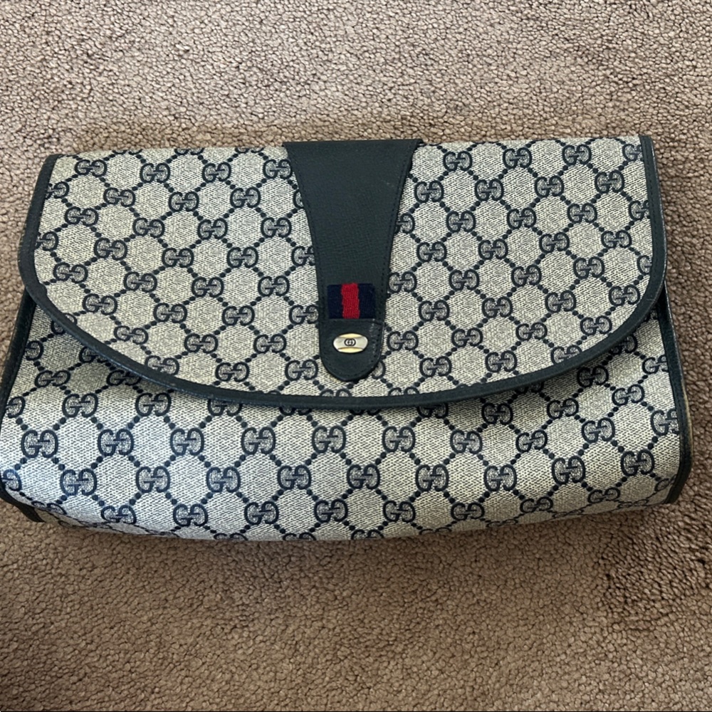 Gucci Vintage Sherry Line Clutch Bag